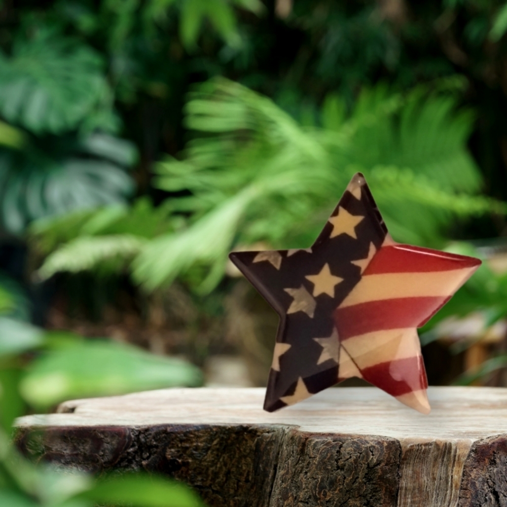 Oversized American Flag Star Pin